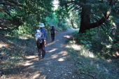 Stella and Frank descend the Sanborn Trail.