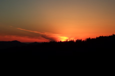 Sunset over Favre Ridge