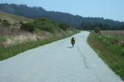 Zach rides south on the southern end of Cloverdale Road.