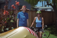 Bill and Laura at the end of their ride in Santa Cruz