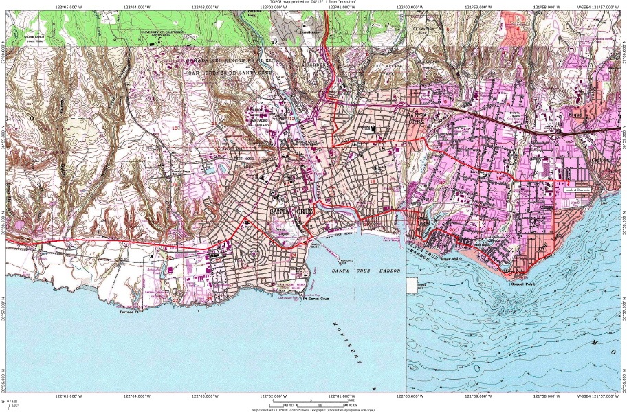 Santa Cruz Detail Map