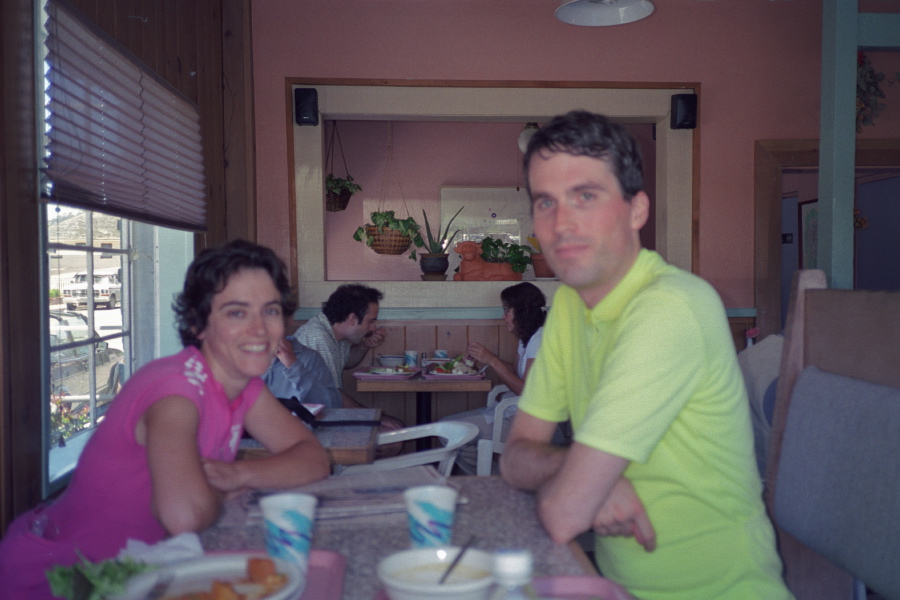 Stella and Bill enjoy lunch at Guaranga's in Santa Cruz.