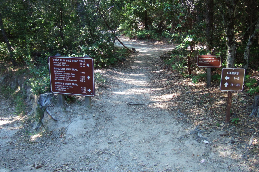 Trail signs at the Castle Rock Trail Camp