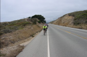 Ken Holloway leads the group south on CA1 near Grayhound Rock (200ft)