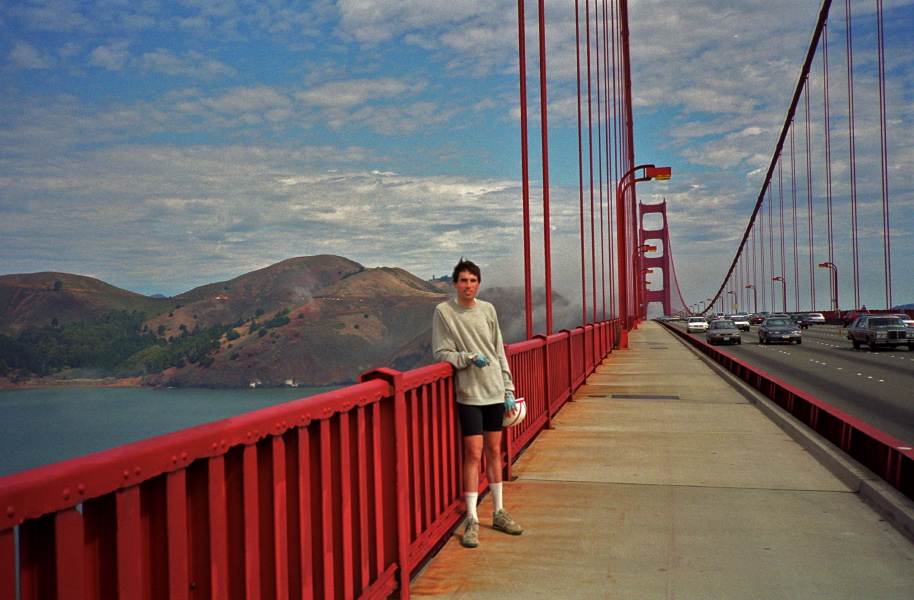 Bill on the Golden Gate Bridge.