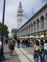 In front of the Ferry Building.
