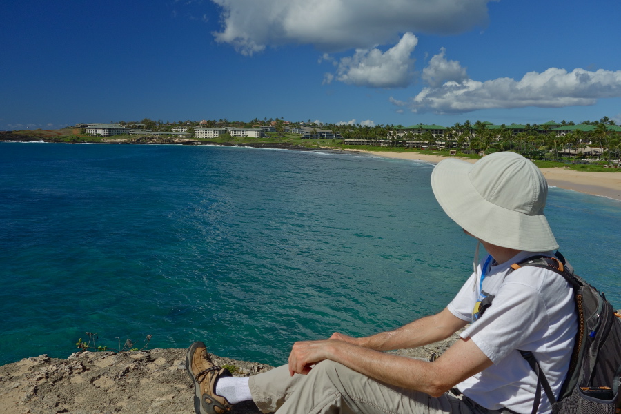 Bill sits on Shipwreck Point.