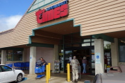 Stopping at the Times Supermarket for groceries