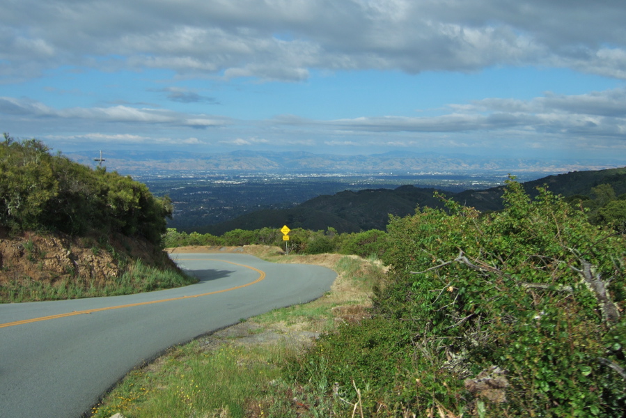 Descending Page Mill Rd. below Shotgun Bend