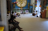 Musicians in the Sri Veeramakaliamman Temple