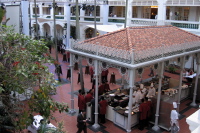 Dinner preparations underway at the Raffles Hotel