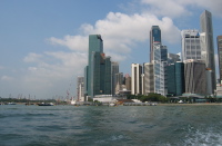 Singapore waterfront and financial district