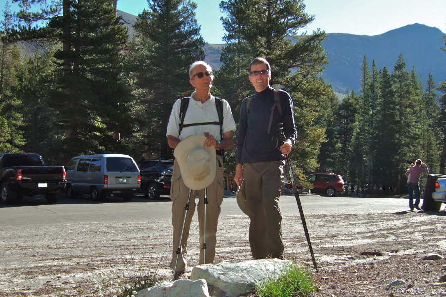 David and Bill at the start of the hike