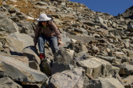 Stella shows off her moves on the talus.