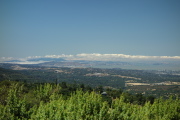 Mt. Tamalpais, San Bruno Mountain, and San Francisco from Russian Ridge Viewpoint