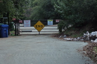 Gate at end of Soda Springs Rd.