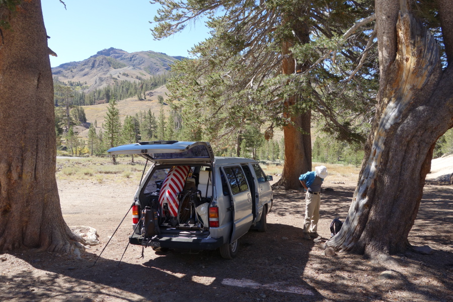 Getting ready to start our hike at the St. Mary's Pass trailhead