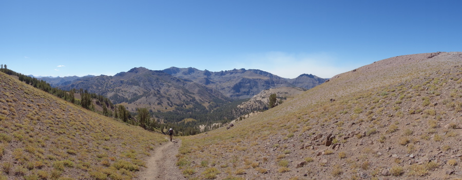 Frank climbs the final approach to St. Mary's Pass.