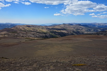 Frank descends the steeper, lower slope of Sonora Peak.