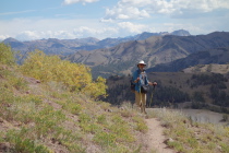 Frank waits for me to snap a photo on the lower part of the trail.