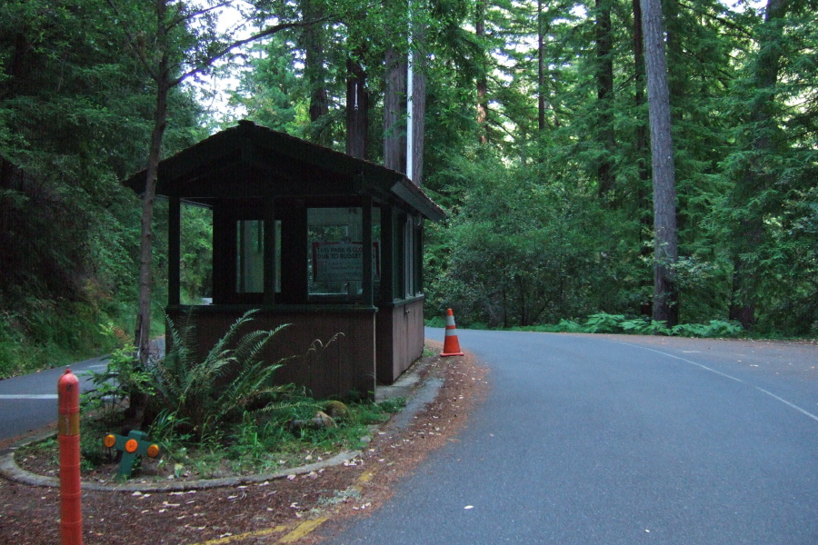 Portola State park entrance kiosk