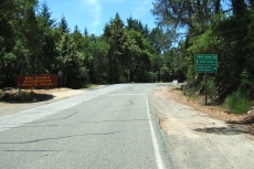 Entering Big Basin Redwoods State Park on CA236