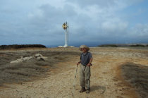 David stands before the South Point Beacon.