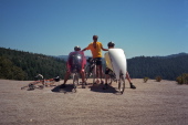 Stella's Bike, Ron, Frank, and Bill on South Butano Fire Road