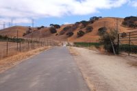 Recently-built bike path at Wetmore and Arroyo Rds.