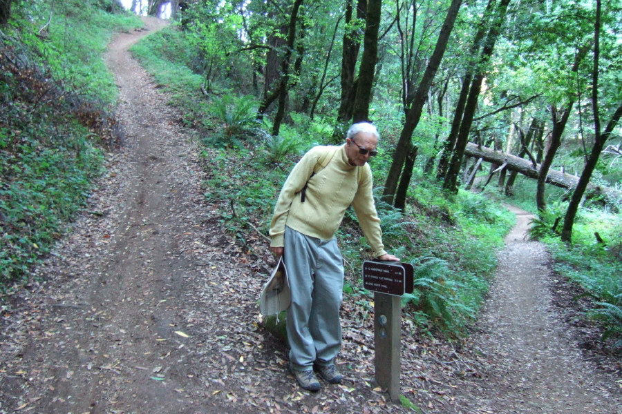 David at Long Ridge Trail and Peters Creek Trail junction