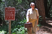 David at the Canyon Trail and Grizzly Flat Trail junction