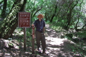 Bill at the Lower Table Mountain Trail and Canyon Trail junction