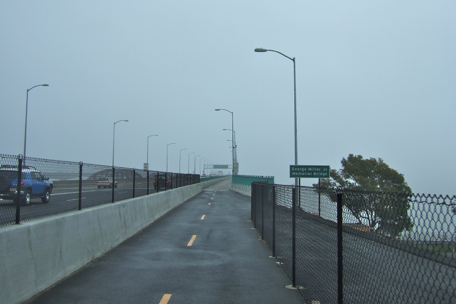 Starting across the Benicia Bridge.