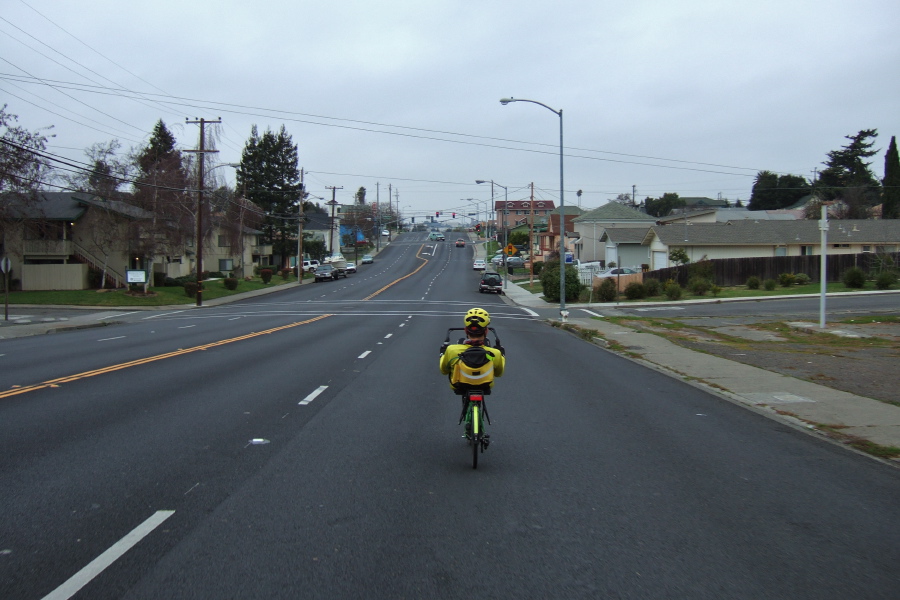 Riding northbound on Sonoma Blvd.