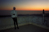 Bill is dressed appropriately to witness a winter sunrise on Mt. Diablo.