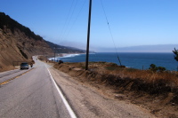 CA1 southbound at the Santa Cruz County line.