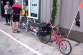 Santana Triplet and Piccolo trail-a-bike.