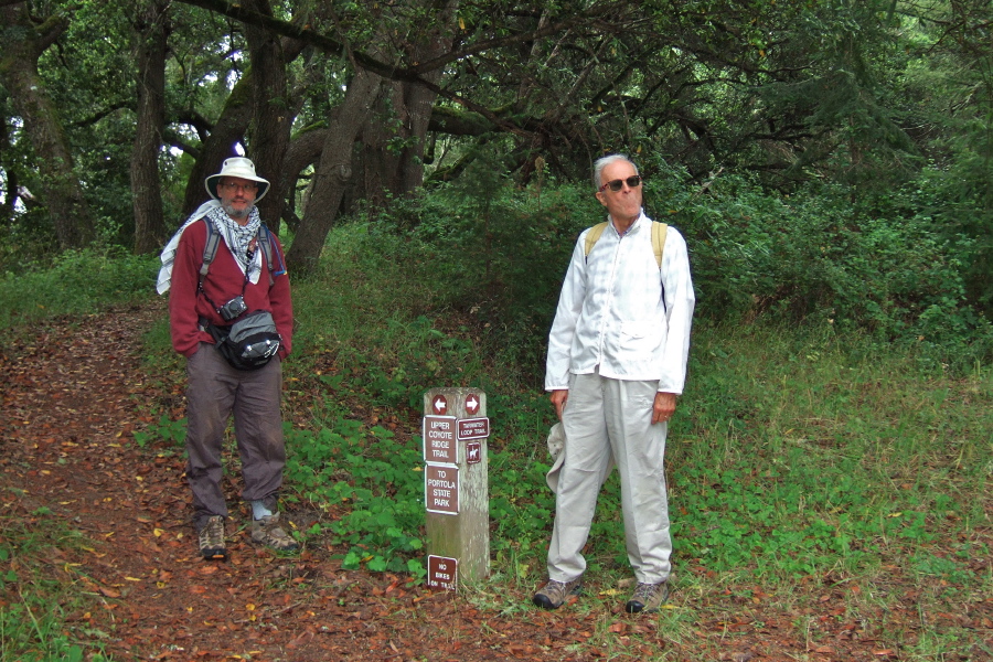 Frank and David at the start of the Upper Coyote Ridge Trail