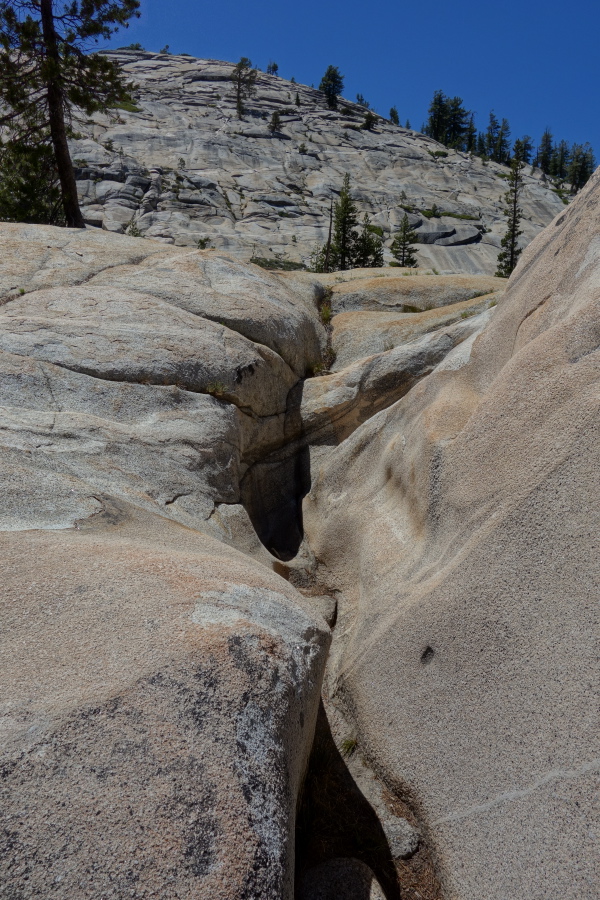 Water-carved granite