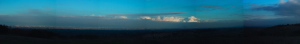 South Bay Panorama with Big Clouds over Mt. Hamilton