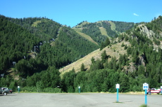 Bald Mountain from Sun Valley resort parking lot