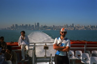 Richard on the top deck as we leave SF (1)