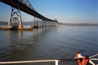 Crossing under the Richmond-San Rafael Bridge