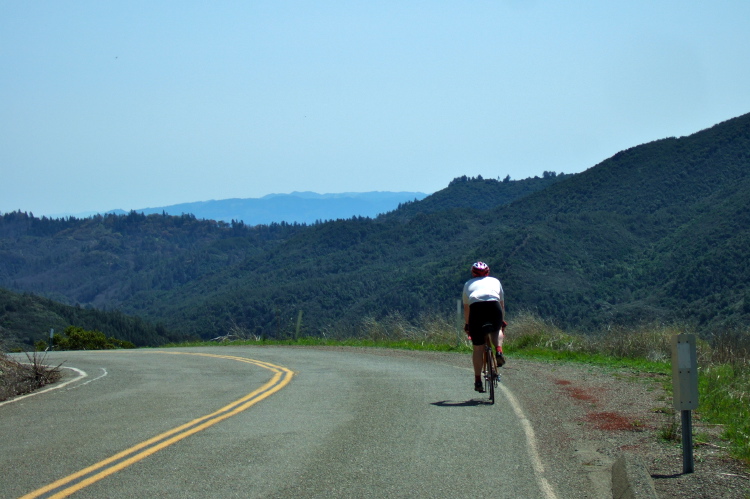 Mike starts down the descent from Mercuryville. (2703ft)