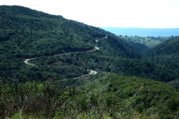 Geysers Rd. winds its way over the shoulder of Black Mountain (2900ft).