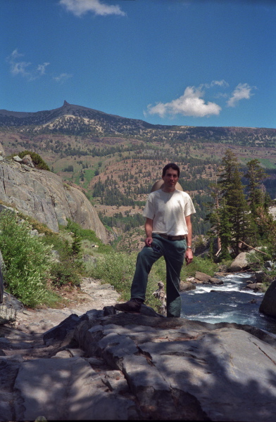 Bill takes a break near the outflow of Shadow Lake.