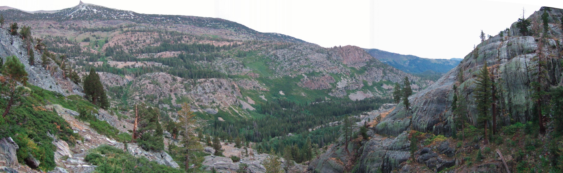 View looking down the Shadow Creek cascade