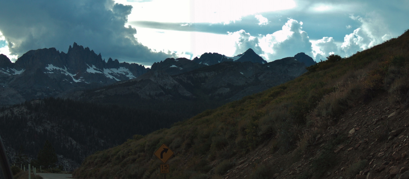 Sunset and Clouds over The Minarets