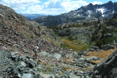 David starts the descent down to Shadow Creek.