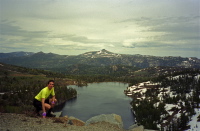 Bill at the viewpoint over Red Lake.